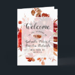 Rustic Beauty Boho Floral Fall Wedding Ceremony Programme<br><div class="desc">Rustic Beauty Floral Framed Watercolor Bohemian Autumn or Fall Design with Boho Hand Painted Flowers, feathers, and Plenty of colourful orange, rust, red, Burgundy, Marsala, and peach leaves and foliage. With Hand Drawn Line elements, Swirly Hand Lettered Fonts, and Geometric Rectangle Frame Wedding Ceremony Program! ~ Check my shop to...</div>