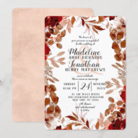 Rustic Beauty Floral Fall Harvest Border Wedding