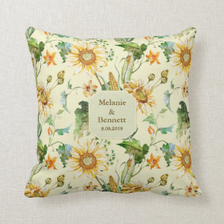 Rustic Beauty Sunflower Floral Cushion