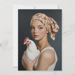 Rustic Beauty with Chicken Invitation