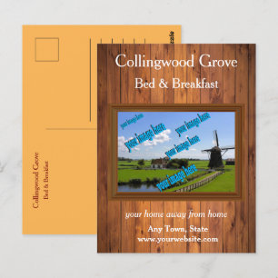 Rustic Bed and Breakfast 🌿 Promotional  Postcard