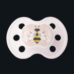 Rustic Bee Baby Girl Pacifier Shower Gift<br><div class="desc">Celebrate the baby to be with a clever play on words and sweetly rustic bee illustration with floral details with gender neutral grey,  yellow and black details. The perfect small themed gift for a bee themed baby shower.</div>