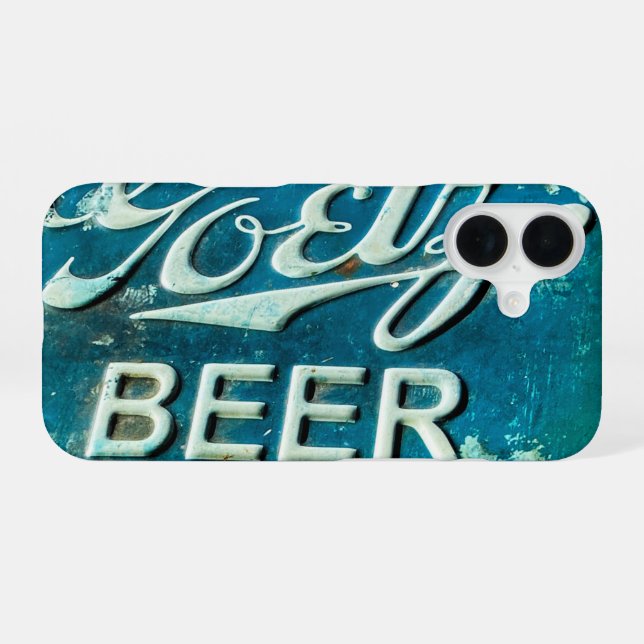 Rustic Beer Bottle Cap iPhone 16 Case (Back Horizontal)