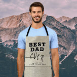 Rustic Beige Best Dad Ever Father`s Day  Apron<br><div class="desc">Rustic Beige Best Dad Ever Father`s Day Apron. The text is trendy typography on beige rustic background. Add your names and make a great gift for Father`s Day,  birthday or Christmas. A wonderful and sweet keepsake for dad,  new dad or grandfather.</div>