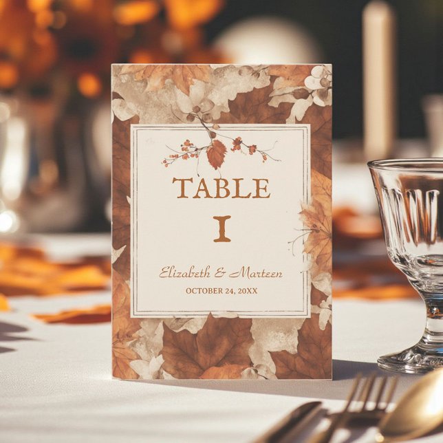 Rustic Beige Brown Maple Leaves Autumn (Creator Uploaded)