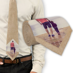 Rustic Beige Custom Photo   Tie