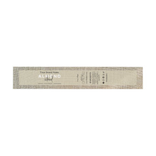 Rustic Beige linen Homemade Soap Belly band Invitation Belly Band