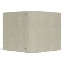 Rustic Beige Linen Printed 3 Ring Binder