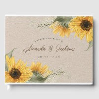 Rustic beige watercolor sunflower elegant wedding 