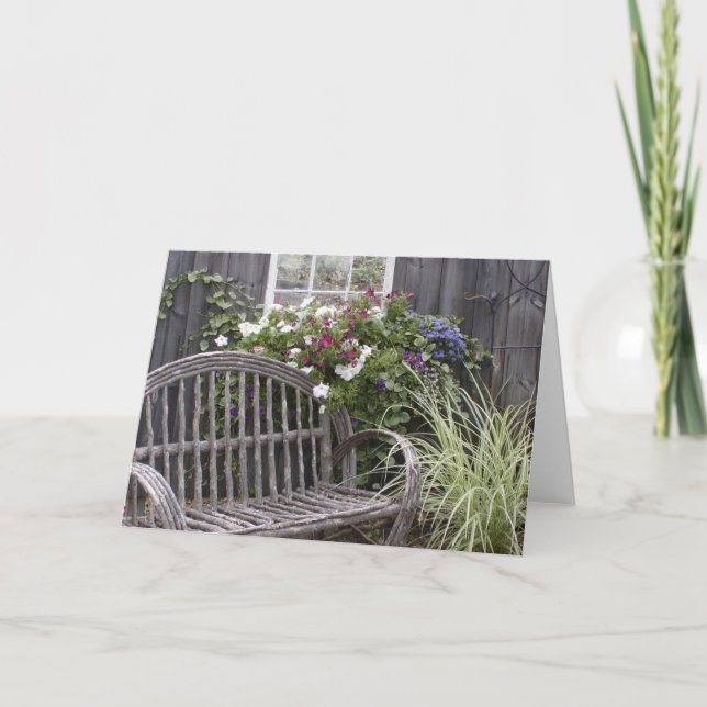 Rustic Bench Notecard (Front)