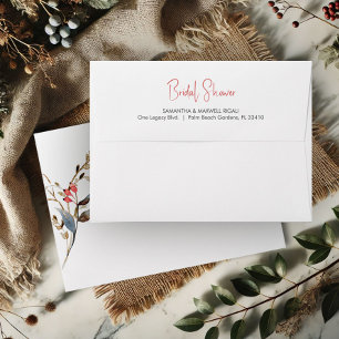 Rustic Berries & Botanicals Return Address Wedding Envelope