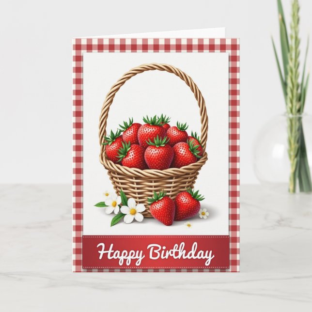 Rustic Berry Birthday Card (Front)