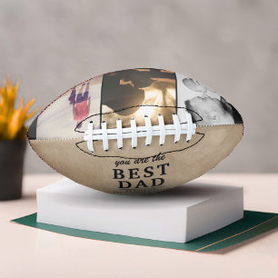 Rustic Best Dad Ever Father`s Day 3 Photo Football