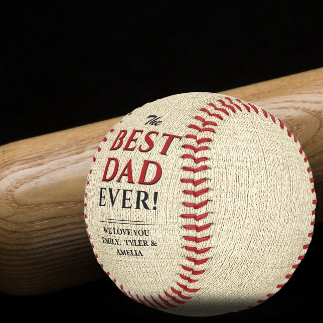 Rustic Best Dad Ever Father`s Day Baseball (Creator Uploaded)