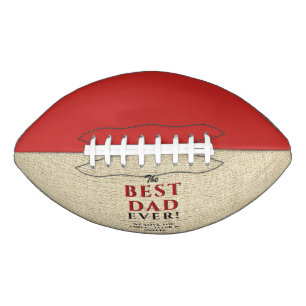 Rustic Best Dad Ever Father`s Day Football
