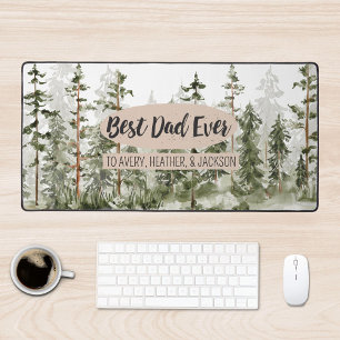 Rustic Best Dad Ever Fathers Day Desk Mat