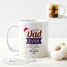 Rustic Best Dad Ever Photo Christmas Gift