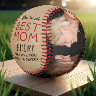 Rustic Best Mum Mother`s Day Photo Collage Softball
