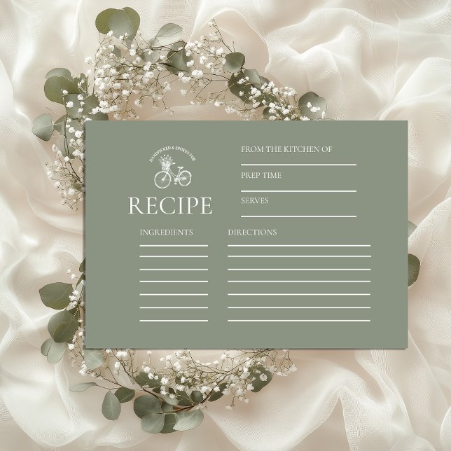 Rustic Bicycle Floral Shower Enclosure Card (Creator Uploaded)