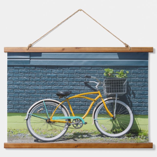 Rustic Bicycle Wall Hanging Tapestry (Front)