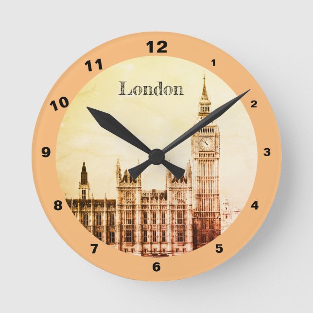 Rustic Big Ben Clock & London - Westminster (Front)