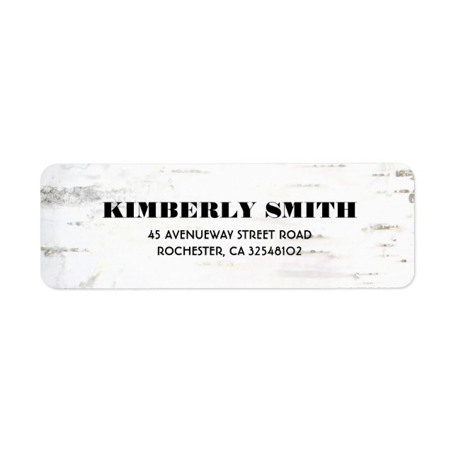 Rustic Birch Bark Texture Wedding (Front)