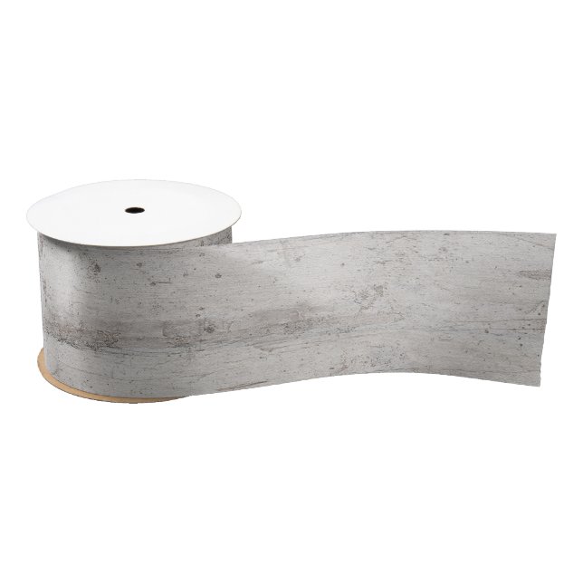 Rustic Birch Tree Aged Grey Wood Texture Wedding Satin Ribbon (Spool)