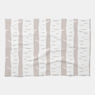 Rustic Birch Tree Pattern Tea Towel