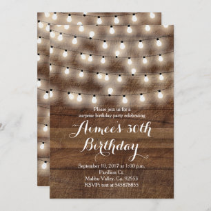 Rustic birthday invitation