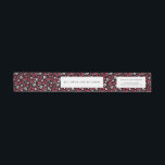 Rustic black and red Christmas pattern Wrap Around Label<br><div class="desc">A modern take on a classic Christmas holidays pattern with this classic black and red collection,  to customise with your own text.</div>
