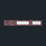 Rustic black and red Christmas pattern Wrap Around Label<br><div class="desc">A modern take on a classic Christmas holidays pattern with this classic black and red collection,  to customise with your own text.</div>