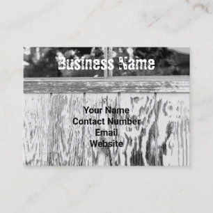 Rustic Black and White Photo Windows and Wood Business Card