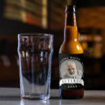 Rustic Black And White Retire Man Grandpa Photo Beer Bottle Label<br><div class="desc">Celebrate your O-fish-ally retired status with this classic and stylish beer label, designed to honour a lifetime career and your new chapter. Featuring a customisable photo in the centre against a simple black background, the design is paired with simple, timeless typography in white, offering a stylish nod to a long...</div>