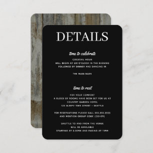 Rustic Black Forest Enclosure Card