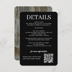 Rustic Black Forest Enclosure Card