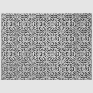 Rustic Black n White Farmhouse Tile Decoupage Tissue Paper