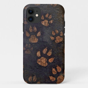 Rustic Black Paw Pattern Case-Mate iPhone Case