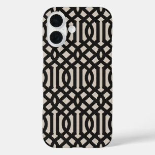 Rustic Black Trellis iPhone 16 Case