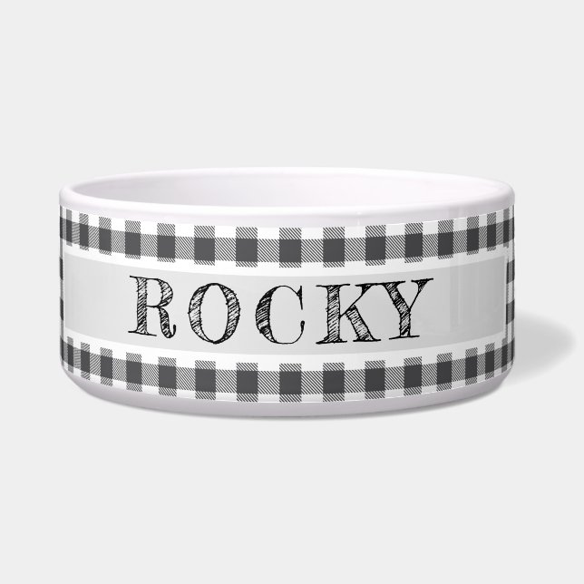 Rustic Black & White Buffalo Lumberjack Plaid (Front)