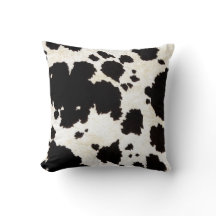 Rustic Black White Cow Skin