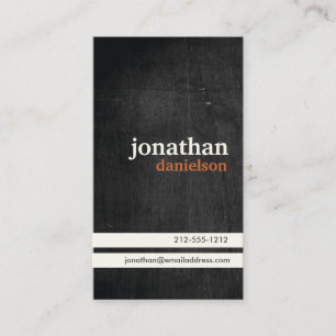 Rustic Black Wood Business Card