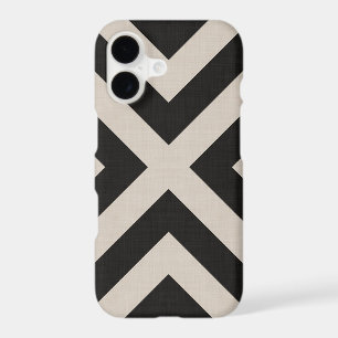 Rustic Black X Chevron
