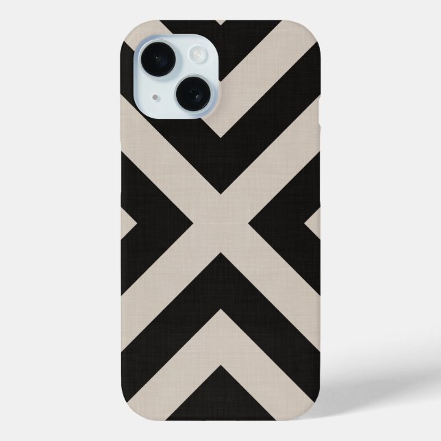 Rustic Black X Chevron Case-Mate iPhone Case (Back)