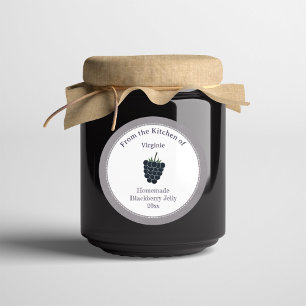 Rustic Blackberry Jelly Label Sticker