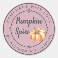 Rustic Bleached Mauve Pumpkin Spice Homemade