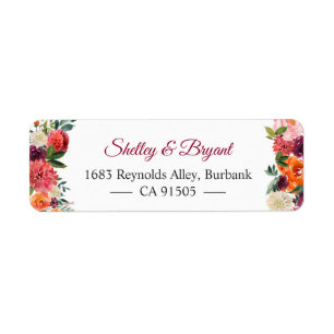 Rustic Bloom Burgundy Red Orange Floral