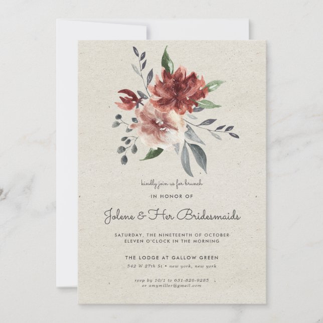 Rustic Bloom | Floral Bridesmaid Brunch (Front)