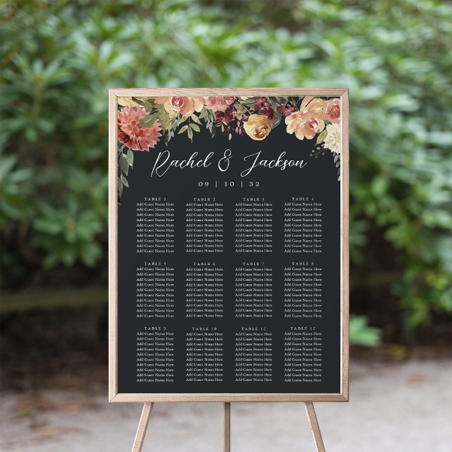 Rustic Bloom Floral Wedding Seating Chart (Creator Uploaded)