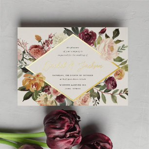 Rustic Bloom Geometric Floral Wedding