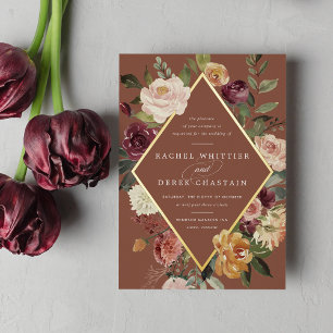 Rustic Bloom Geometric Floral Wedding